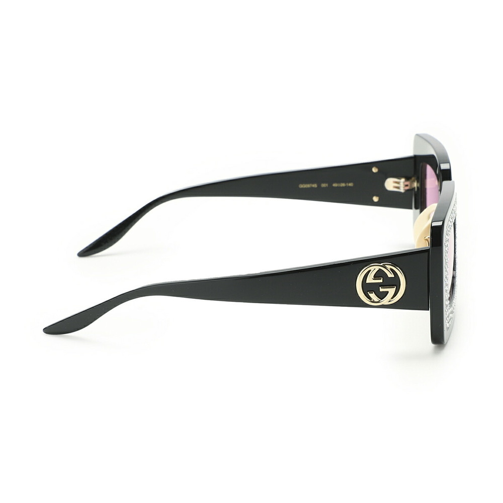 Gucci Sunglasses Black Rectangular Frame With Cry… - image 4